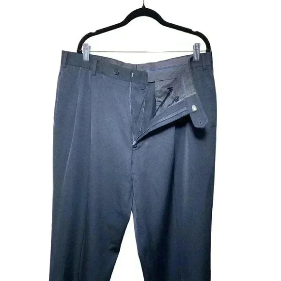 Brooks Brothers Pants Men 36x31 Navy Blue 100% Wool Slacks - Picture 3 of 9